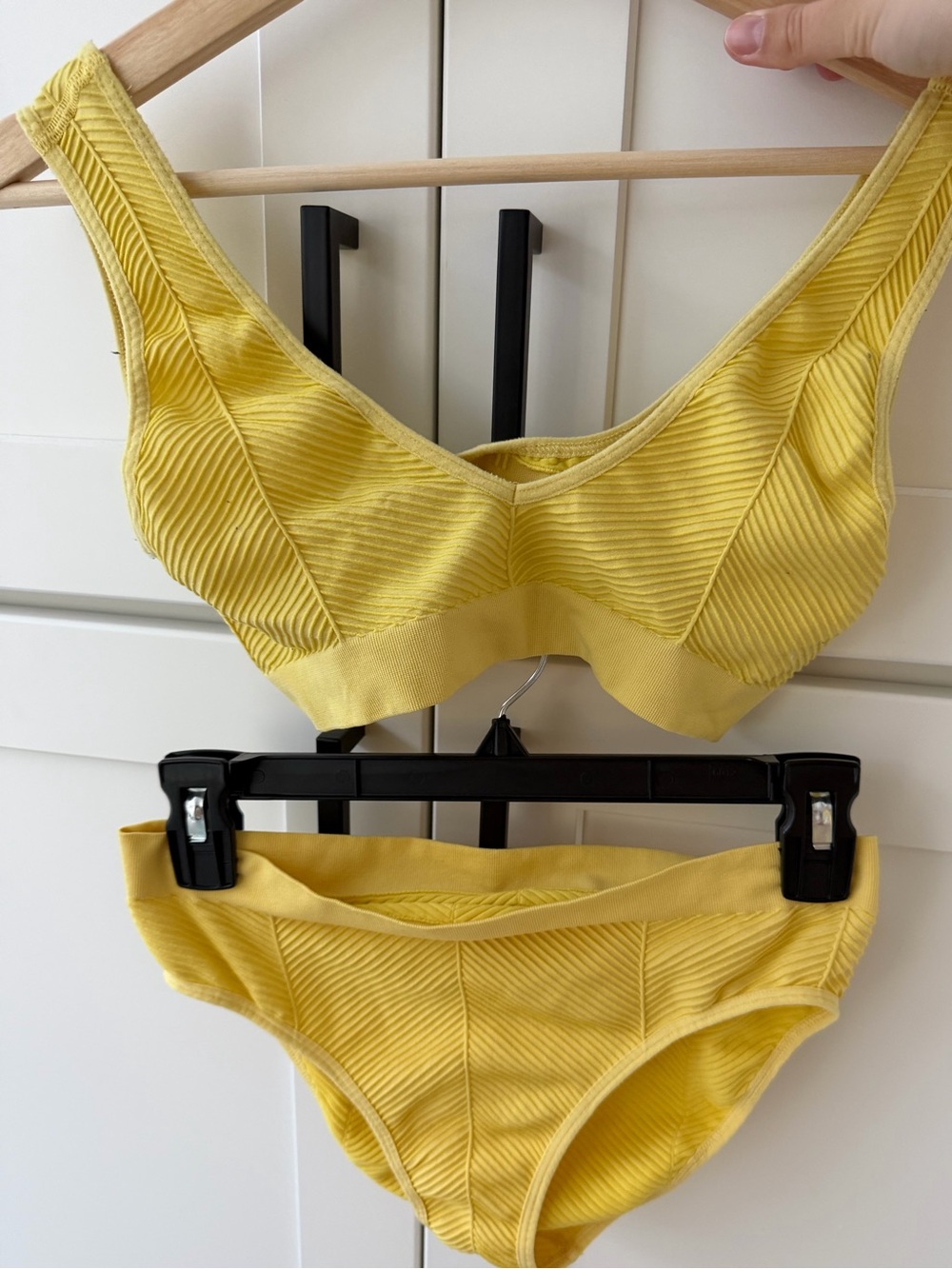 Anthropologie ribbed high waisted tanning set
